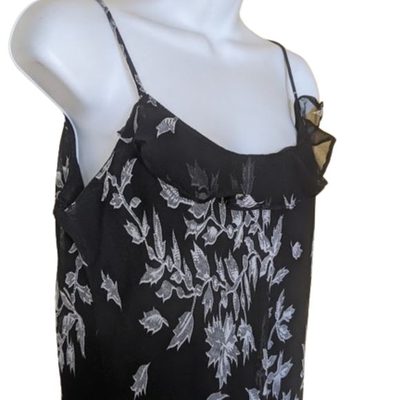 Black White Floral Dress Size Large ---- - Picture 3 of 4